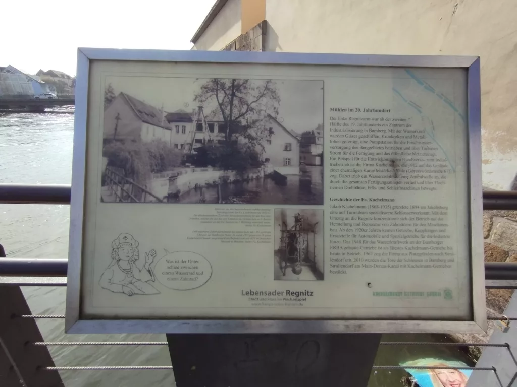 Infotafel Untere Mühlbrücke - Bamberg