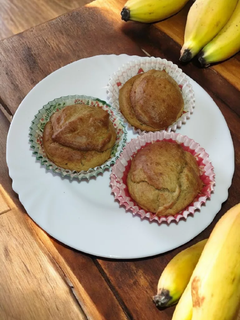 Bananen-Erdnussbutter-Muffins