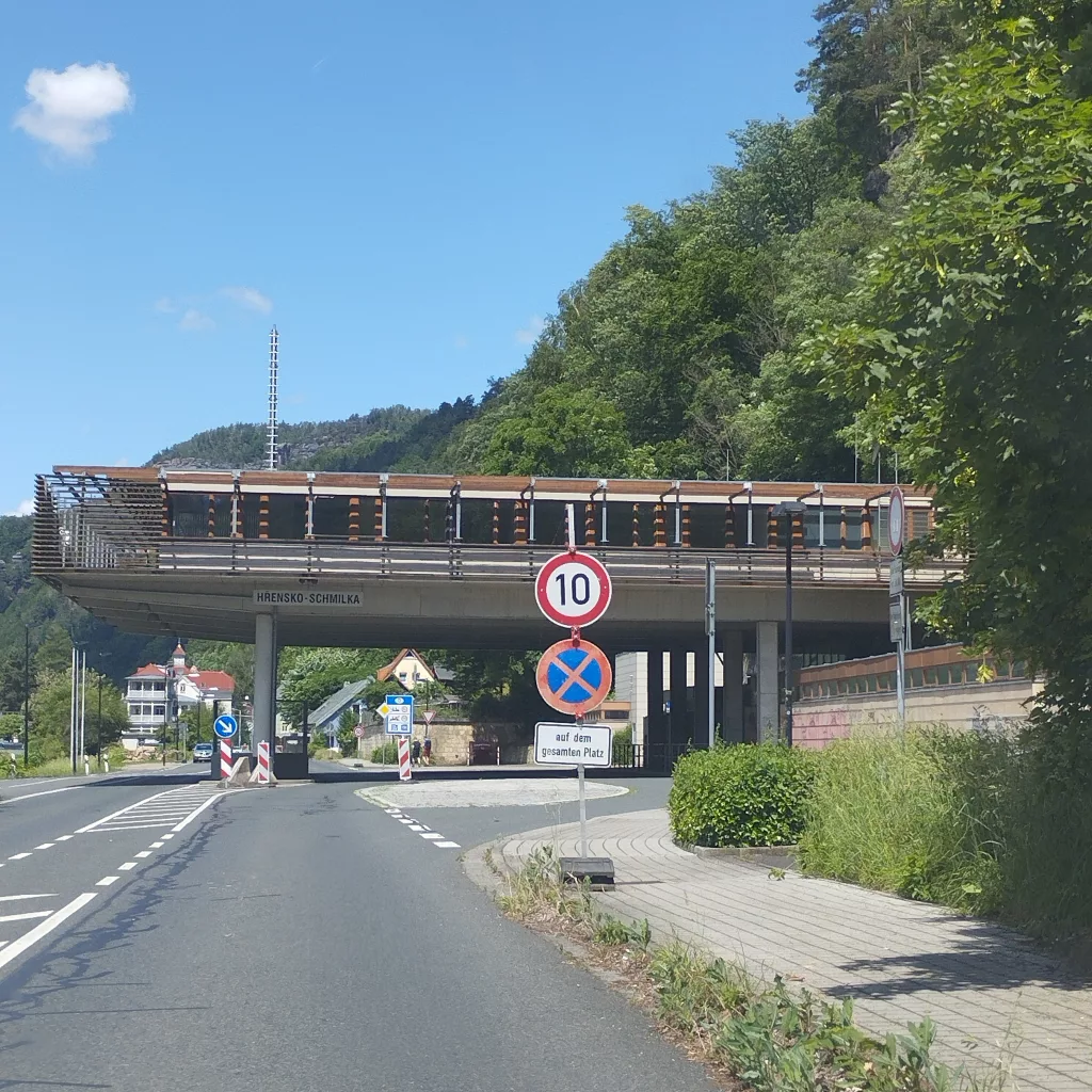 Hřensko (Herrnskretschen) in Tschechien - Grenze zu Deutschland