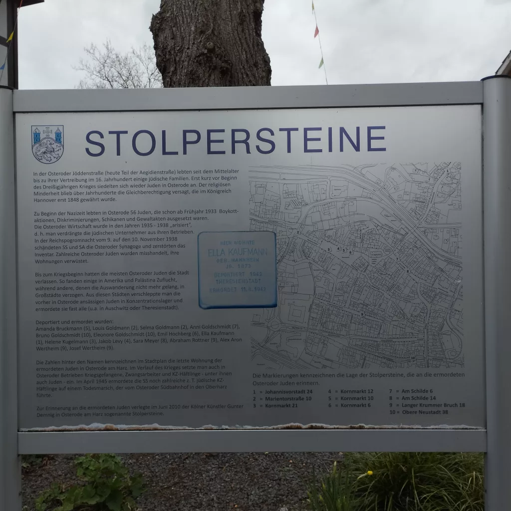 Stolpersteine - Osterode am Harz