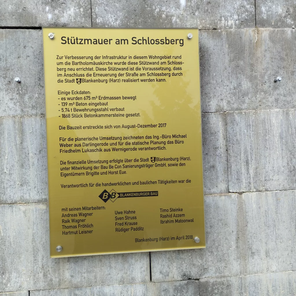 Stützmauer - Blankenburg