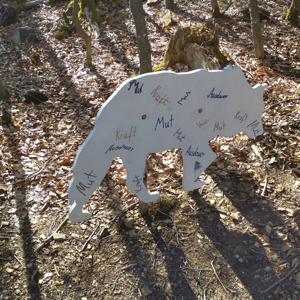 Naturmythenpfad in Braunlage - Station 1 - Der Wolf